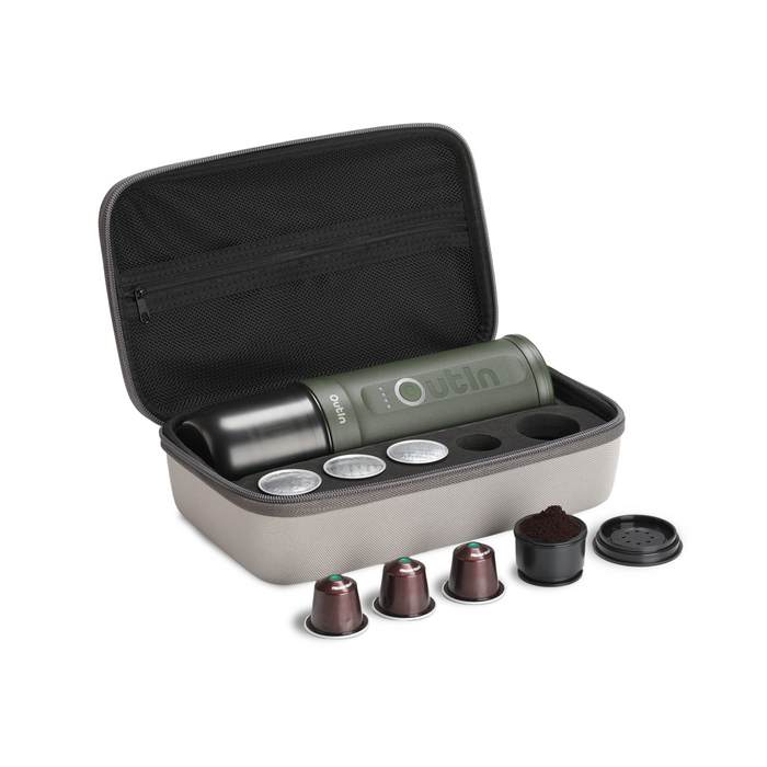 OutIn Traveler Espresso Gift Set (Forest Green) OTEM-01-FG-Bag