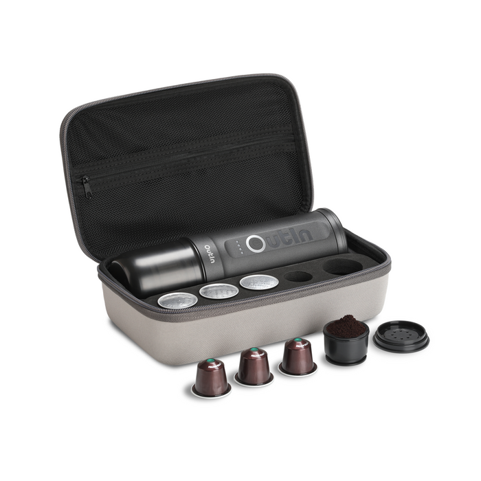 OutIn Traveler Espresso Gift Set (Space Grey) OTEM-01-SG-Bag