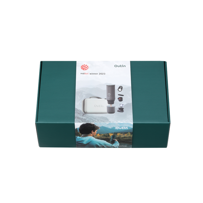 OutIn Traveler Espresso Gift Set (Space Grey) OTEM-01-SG-Bag