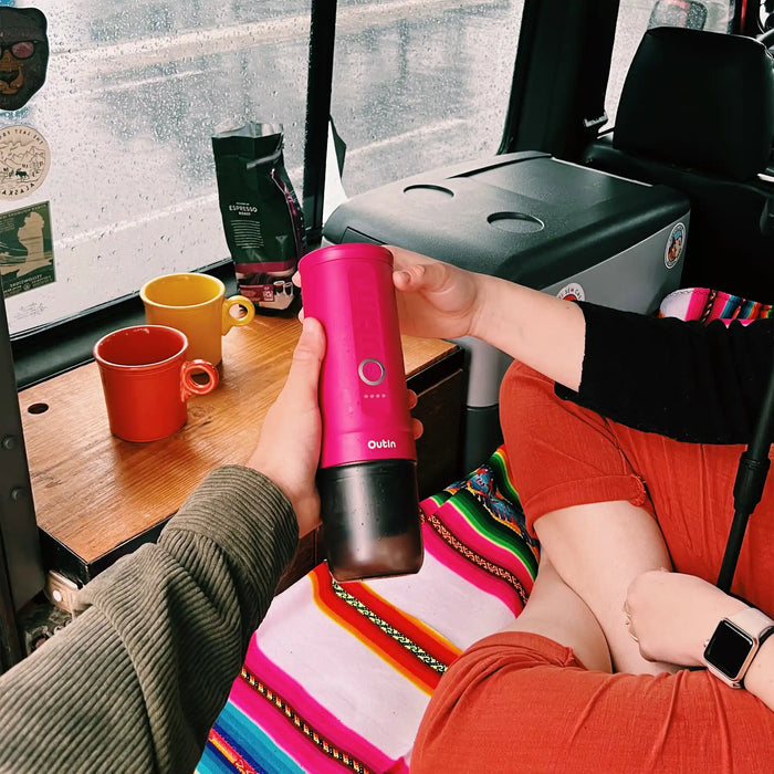 OutIn Nano Portable Espresso Machine (Fuchsia Pink) OTEM-01-CR