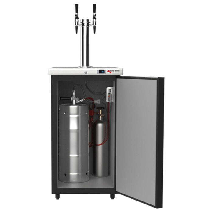 Micro Matic Americano Kegerator – Nitro Cold Brew – 17-1/2" – Black Vinyl MDD17-E-AMER