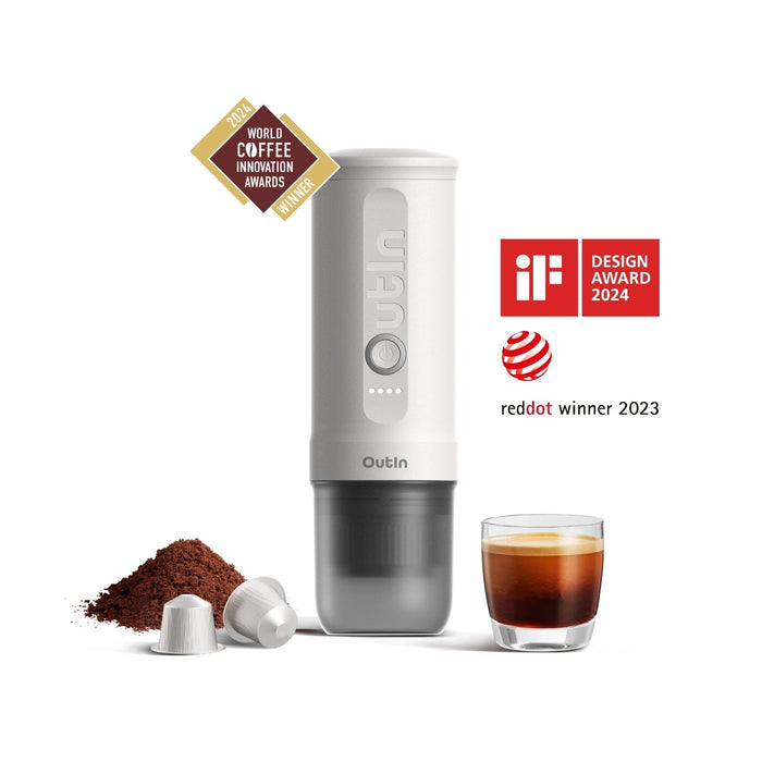 OutIn Nano Portable Espresso Machine (Pearl White) OTEM-01-PW