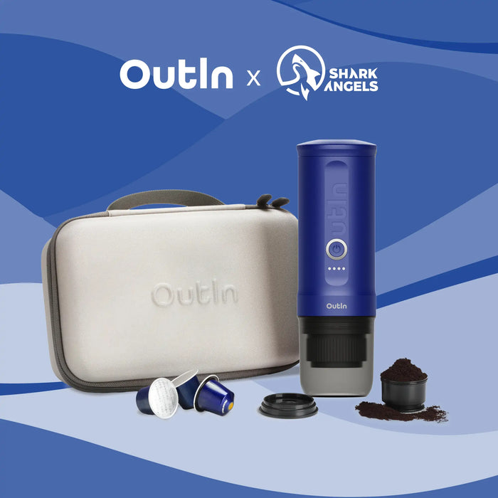 OutIn Nano Portable Espresso Machine Set (Ocean Blue) OTEM-01-OB