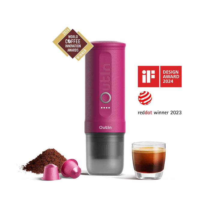 OutIn Nano Portable Espresso Machine (Fuchsia Pink) OTEM-01-CR