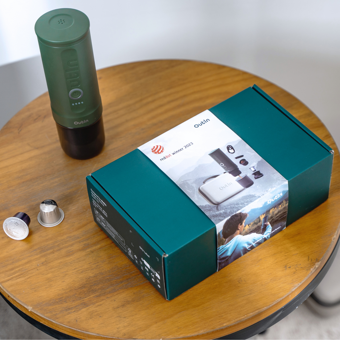 OutIn Traveler Espresso Gift Set (Forest Green) OTEM-01-FG-Bag