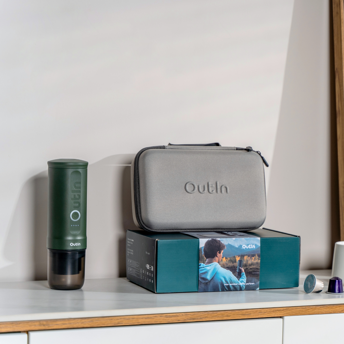 OutIn Traveler Espresso Gift Set (Forest Green) OTEM-01-FG-Bag