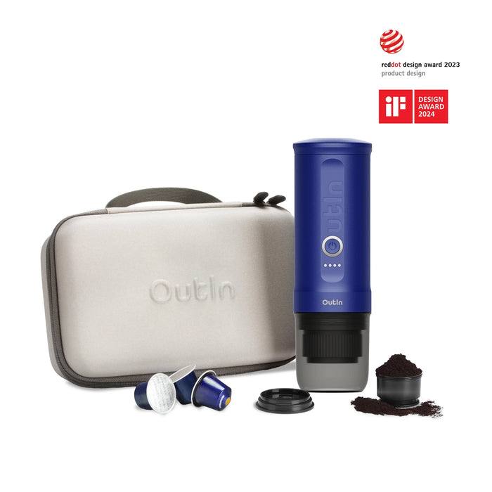 OutIn Nano Portable Espresso Machine Set (Ocean Blue) OTEM-01-OB