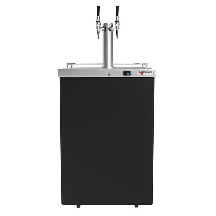 Micro Matic Americano Nitro Cold Brew Coffee Kegerator – 2 Faucets – Black Vinyl MDD23-E-AMER
