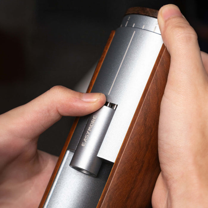 Lastaforest Rechargeable Coffee Grinder with Elegant Wood Cover
