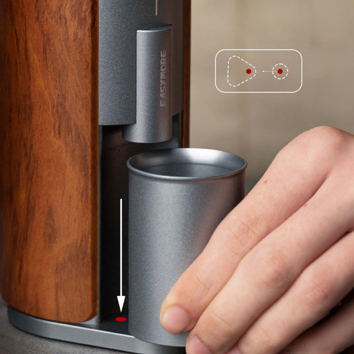 Lastaforest Rechargeable Coffee Grinder with Elegant Wood Cover