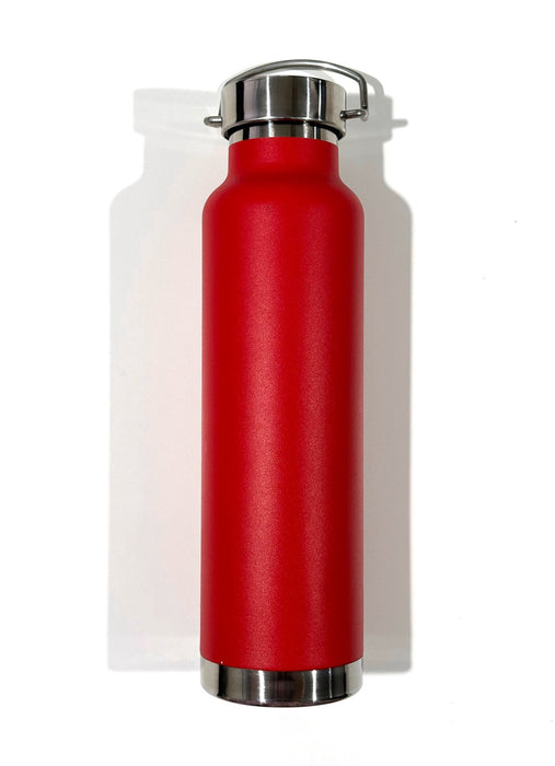 Red Stainless Steel Insulated Water Bottle with Handle Lid 24oz
