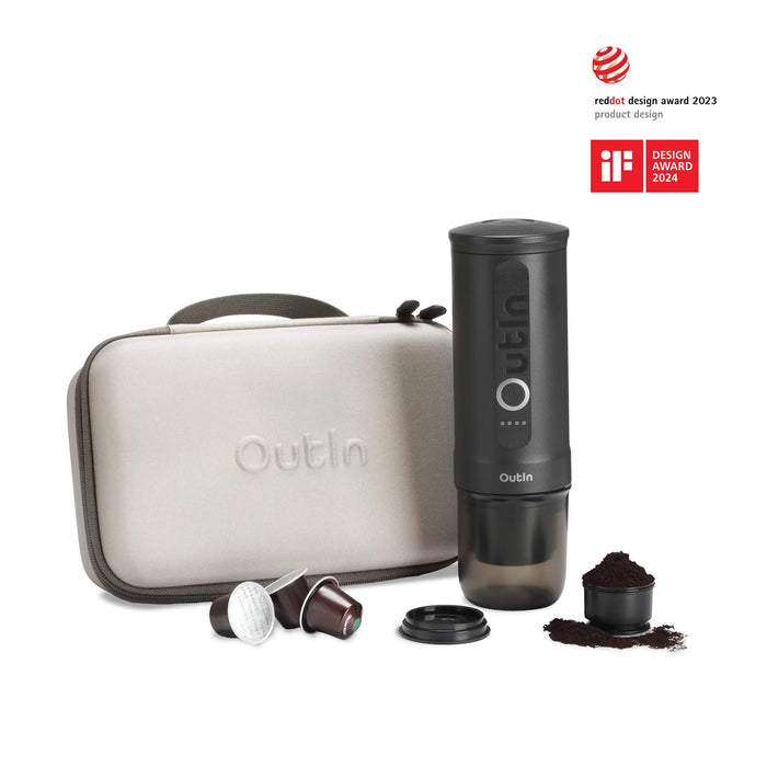 OutIn Traveler Espresso Gift Set (Space Grey) OTEM-01-SG-Bag