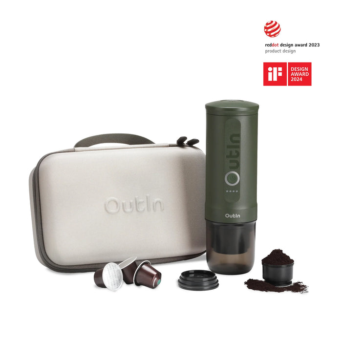 OutIn Traveler Espresso Gift Set (Forest Green) OTEM-01-FG-Bag