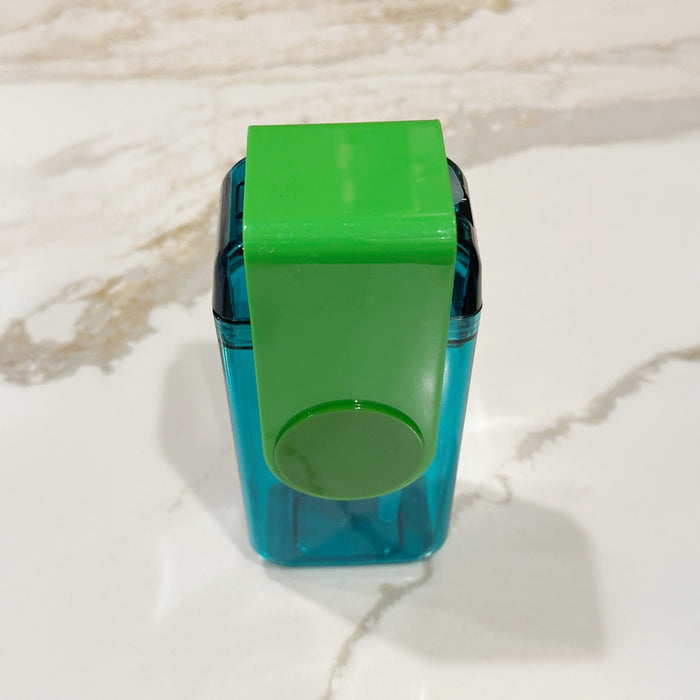 Reusable Juice Box with Green Flip Cap Blue