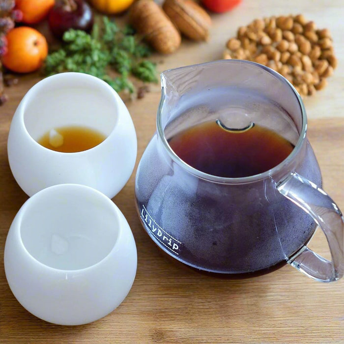 LilyDrip USA Artisan Aroma-Seeker Pour-over Coffee Server Set, Handmade Decanter and Carafe, Glass Coffee Server
